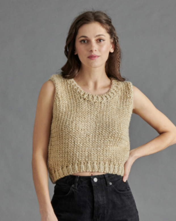 Eleny Sweater Vest - Dusty Taupe