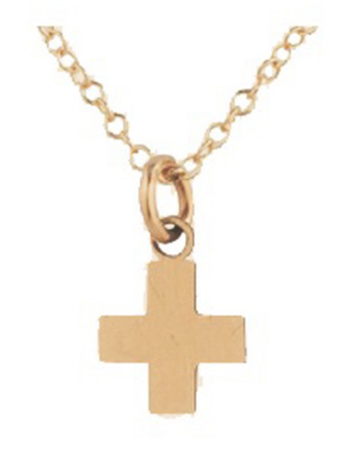 egirl 14" Necklace Gold - Signature Cross Gold Charm