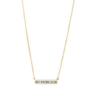 Baguette Cut CZ Bar Necklace (Available in Gold or Silver)