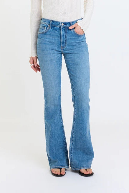 Lover Mid Rise Flare Jean - Text Me