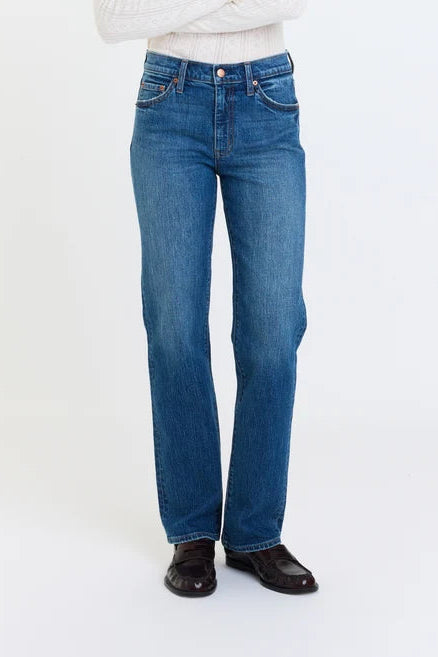 Rebel Mid Rise Slim Straight Jean - Surge
