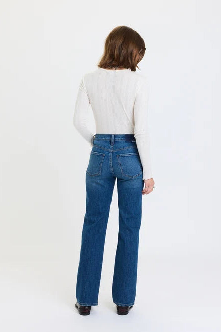 Rebel Mid Rise Slim Straight Jean - Surge