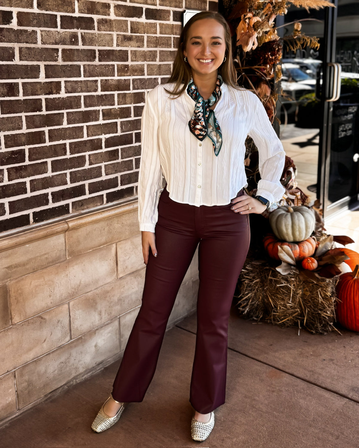 Stella High Rise Coated Fab Ab Flare w/ Raw 31" - Wine Cup
