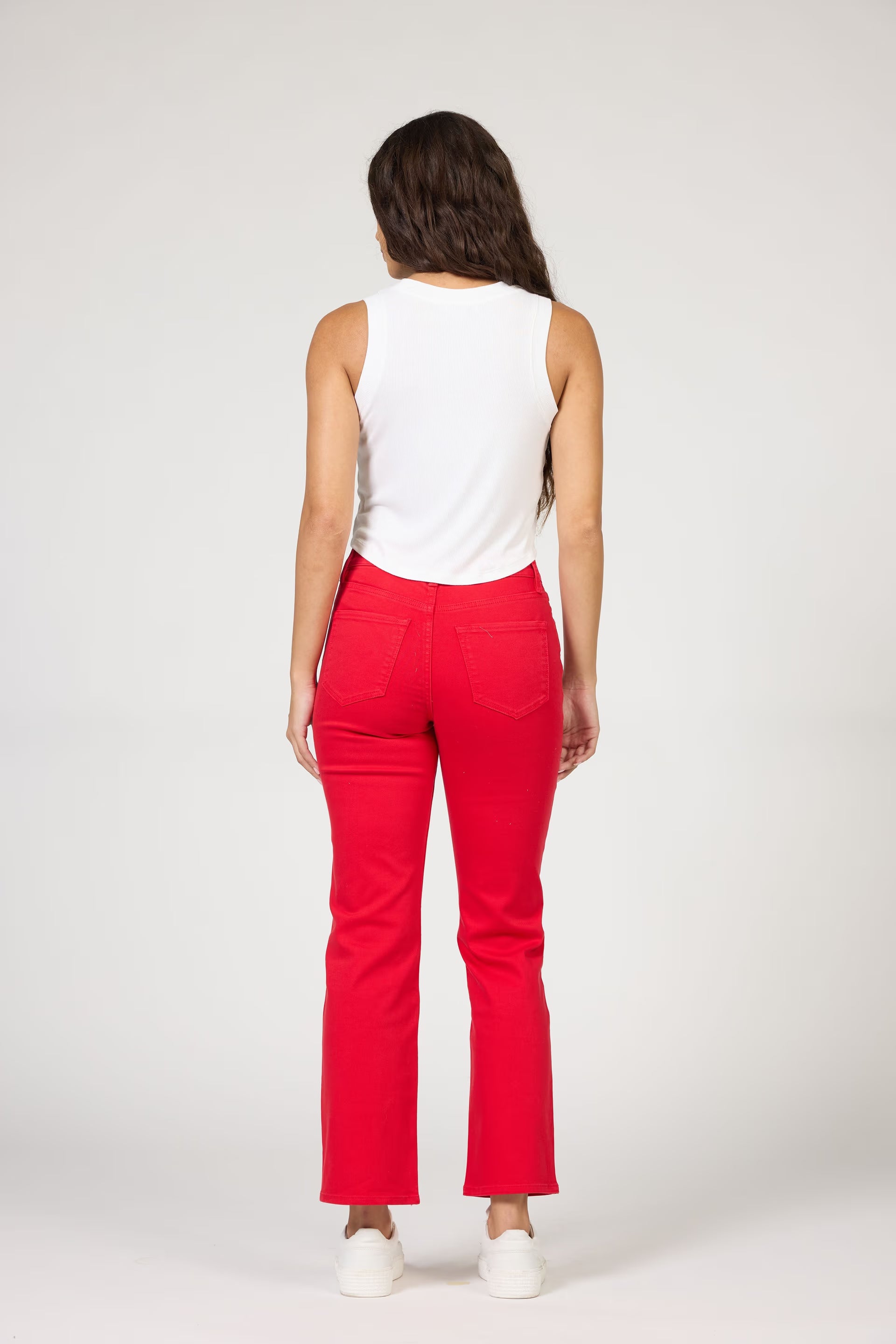 Anika Mid Rise Straight Leg Jean  - Salsa