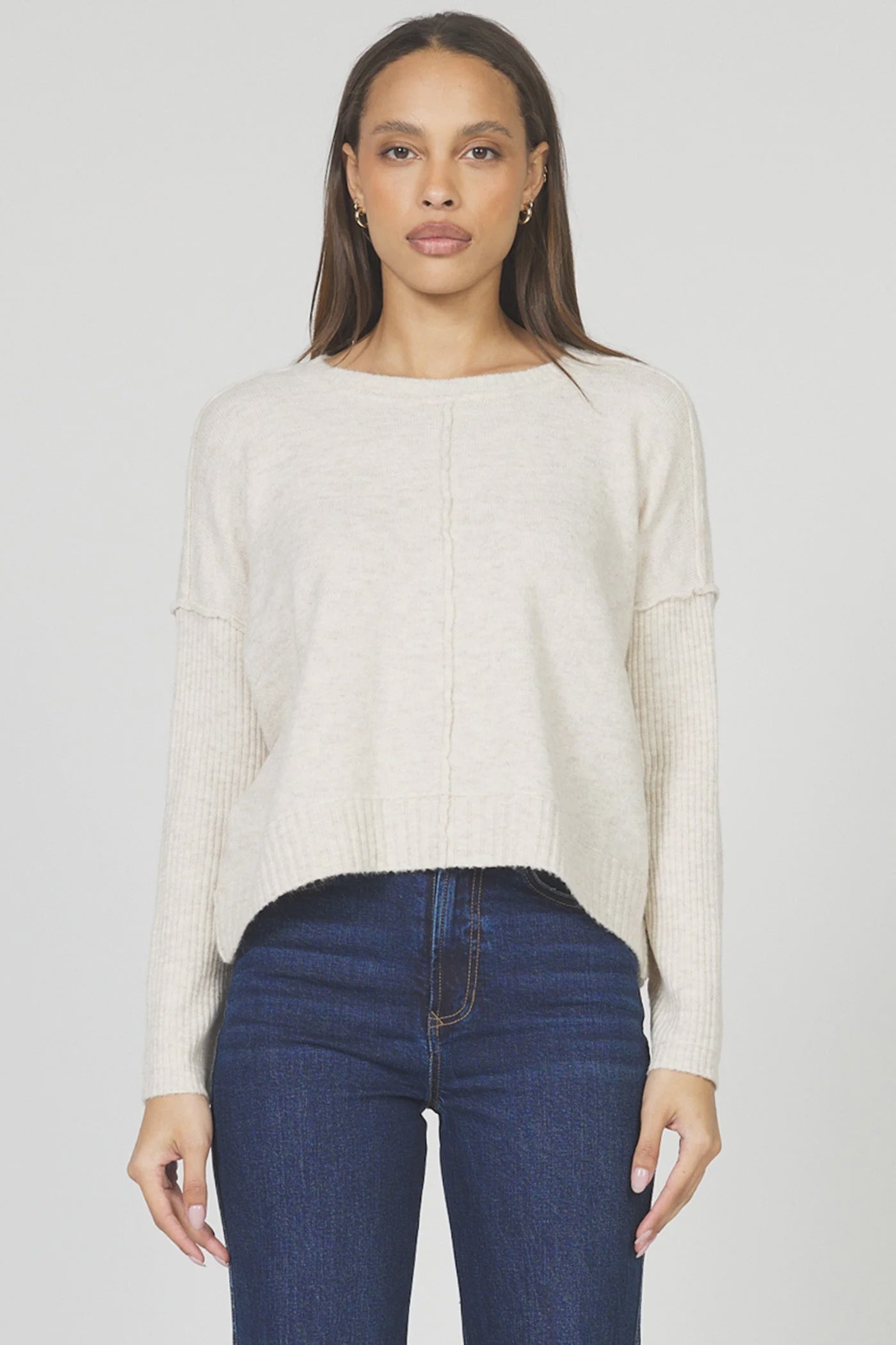 Ayat Long Sleeve Sweater - Pearl Cream