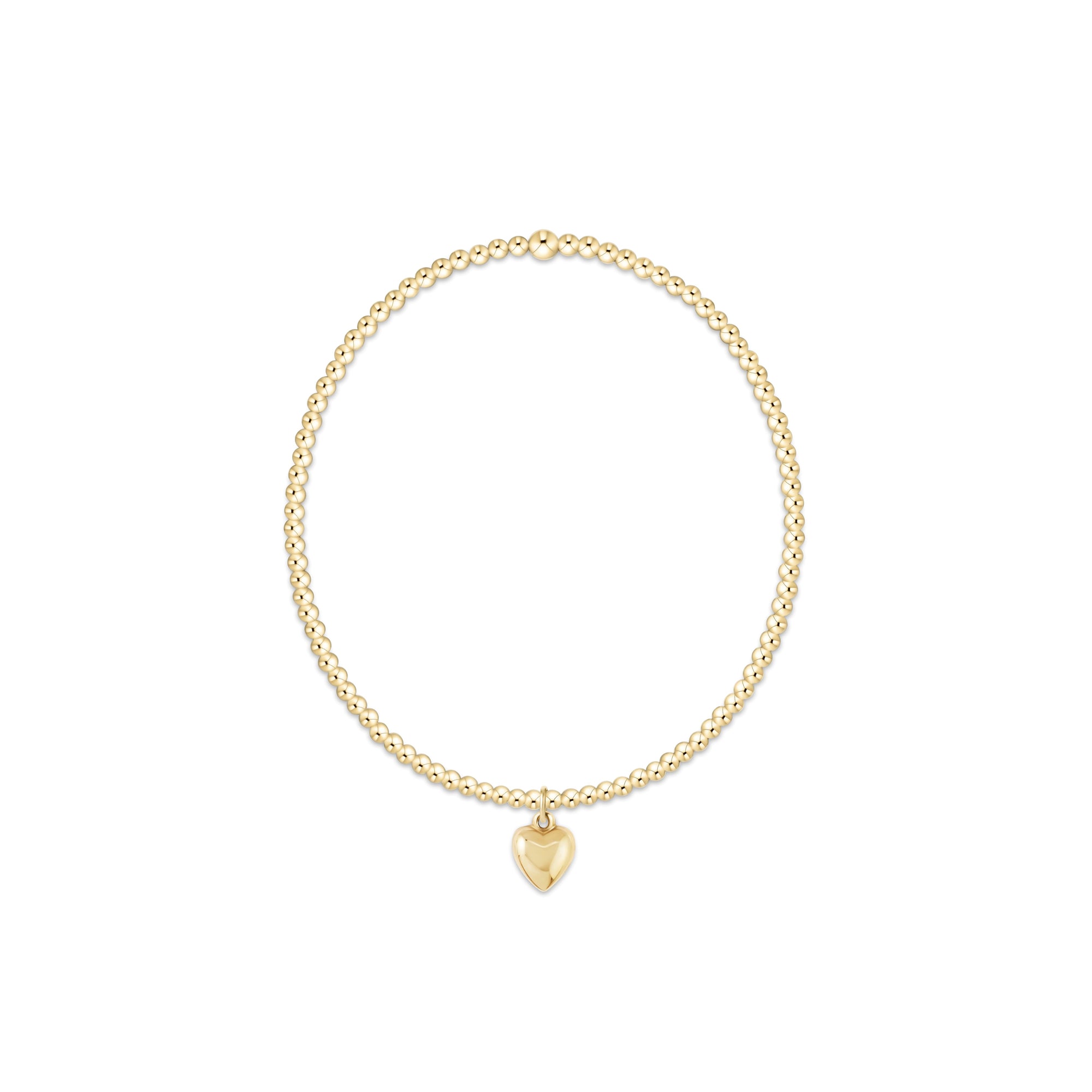 egirl Classic Gold 2mm Bracelet - Love Plush Small Gold Charm