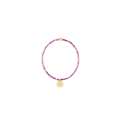 egirl Hope Unwritten Bracelet - Back To The Fuchsia - be you. Small Gold Disc