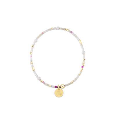 egirl Hope Unwritten Bracelet - With Sprinkles On Top - be you. Small Gold Disc