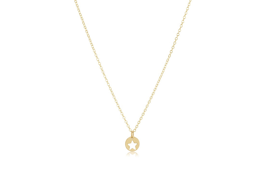 egirl 14" Necklace Gold - Star Small Gold Disc