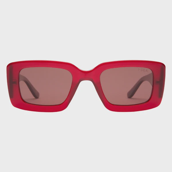Emory Sunglasses - Raspberry / Plum Polarized Lens