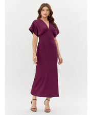 Darlinda Midi Dress - Plum