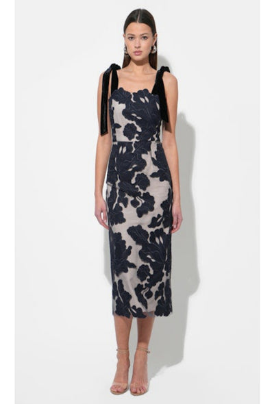 Juniper Midi Dress - Navy/Nude