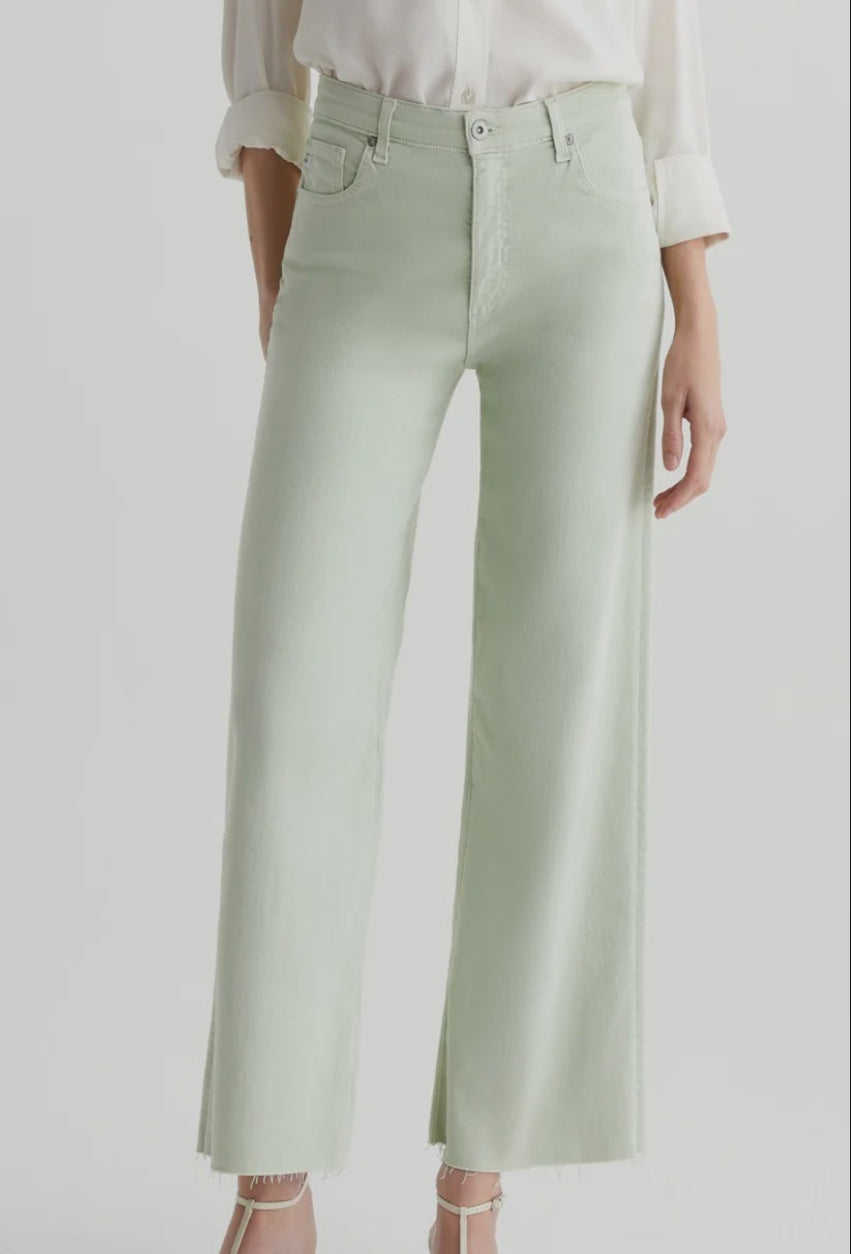 Saige Wide Leg Crop - Pistachio