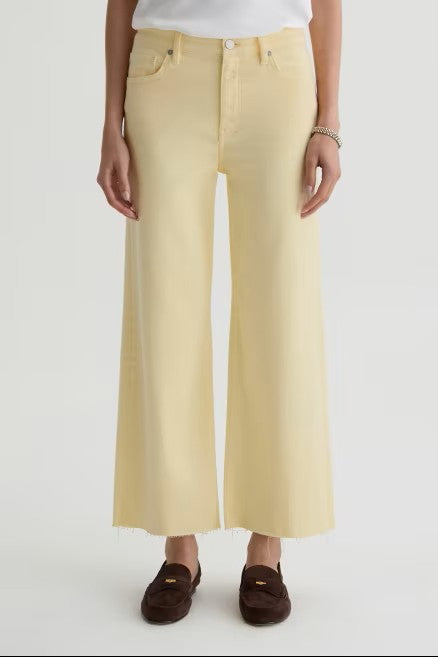 Saige Wide Leg Crop - Sunlight Yellow