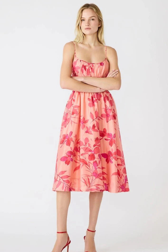 burnt pink dress C H A M A ,A pink dress with burnt flowers is a bold yet delicate combination. The soft and feminine pink hue creates a striking contrast with the burnt flower details,