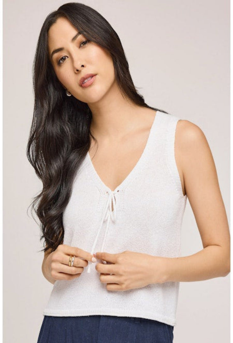 Rebel Sleeveless Top - White