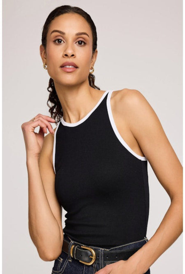 Ronan Sleeveless Tank - Black/White
