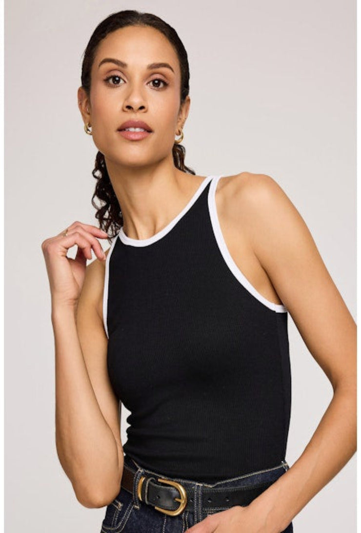Ronan Sleeveless Tank - Black/White