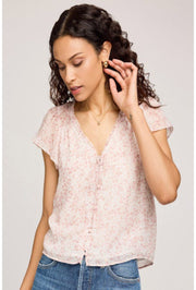 Carlotta Floral Top - Pink