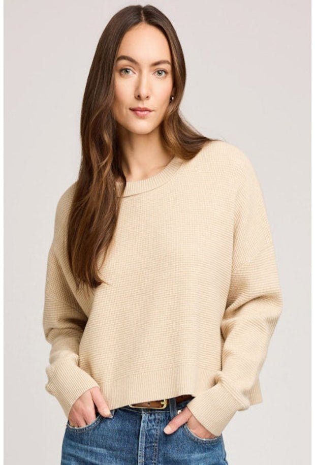 Axel Long Sleeve Round Neck - Sandstone