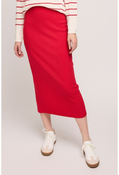 Catalina Midi Skirt - Red