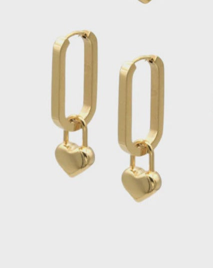 Catch Feels Heart Earring - Gold