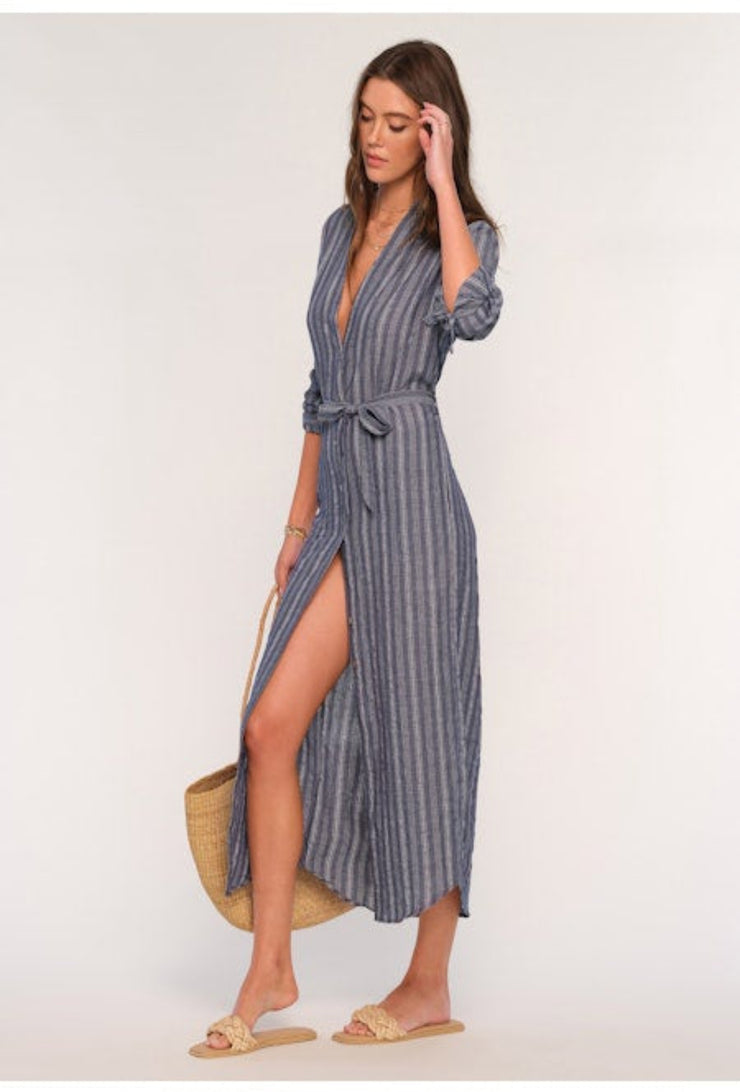 Bardot Dress - Indigo