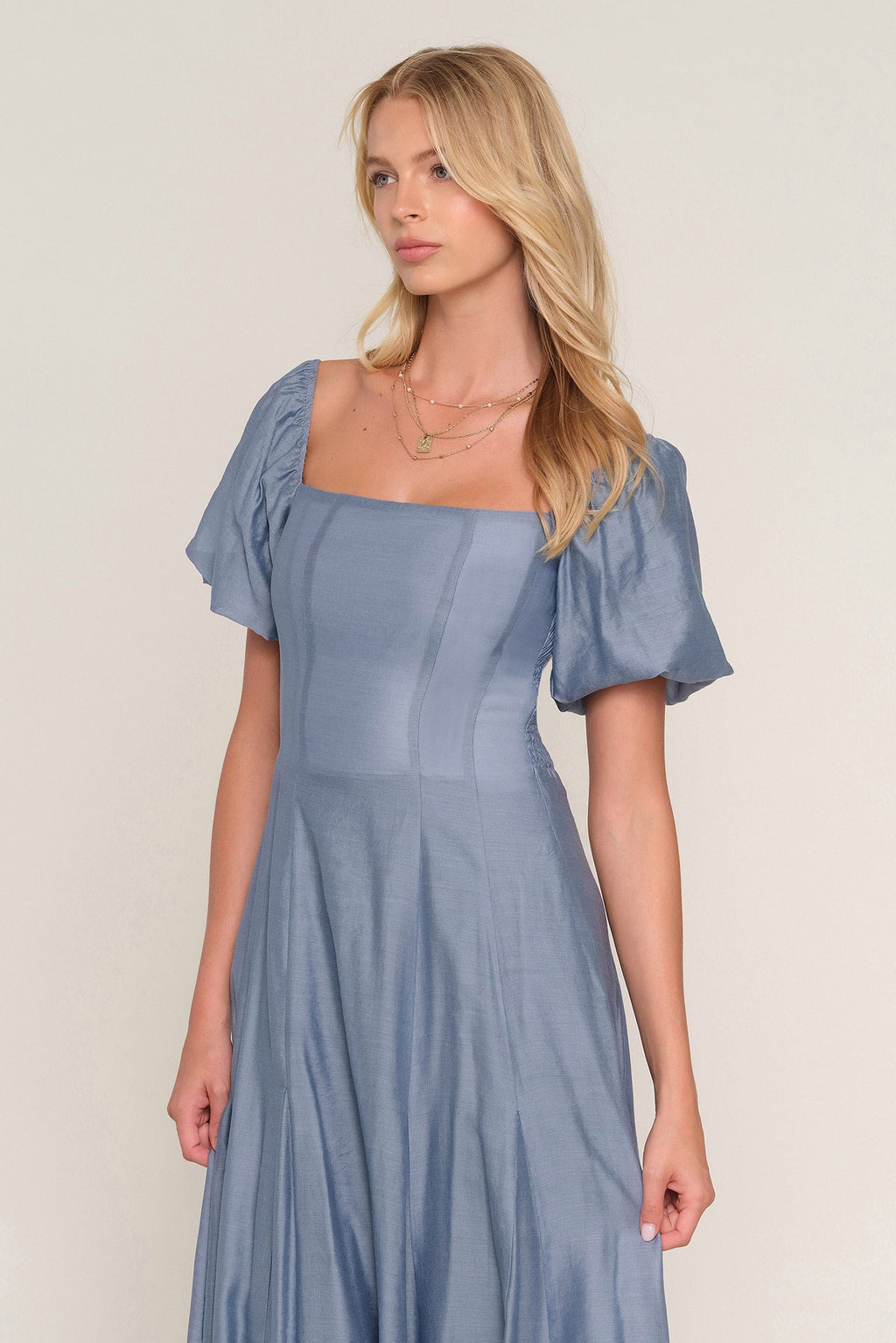 Matisse Midi Dress - Dusty Blue