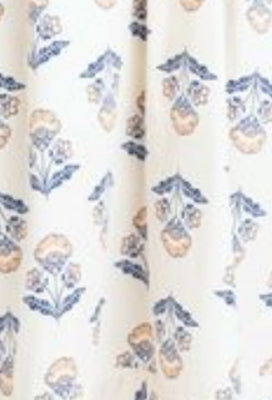 Vintage Floral V-Neck Maxi Dress - Ivory