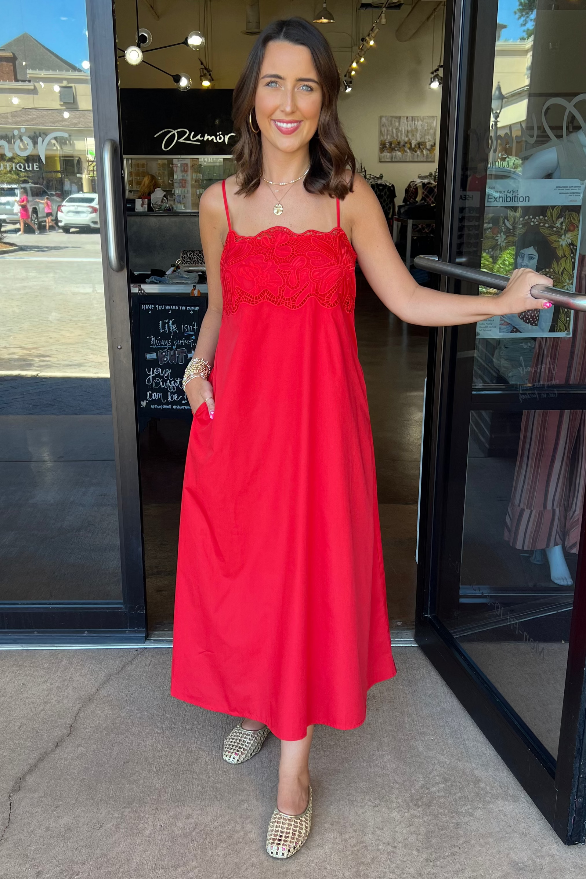 Rey Maxi Dress - Red S