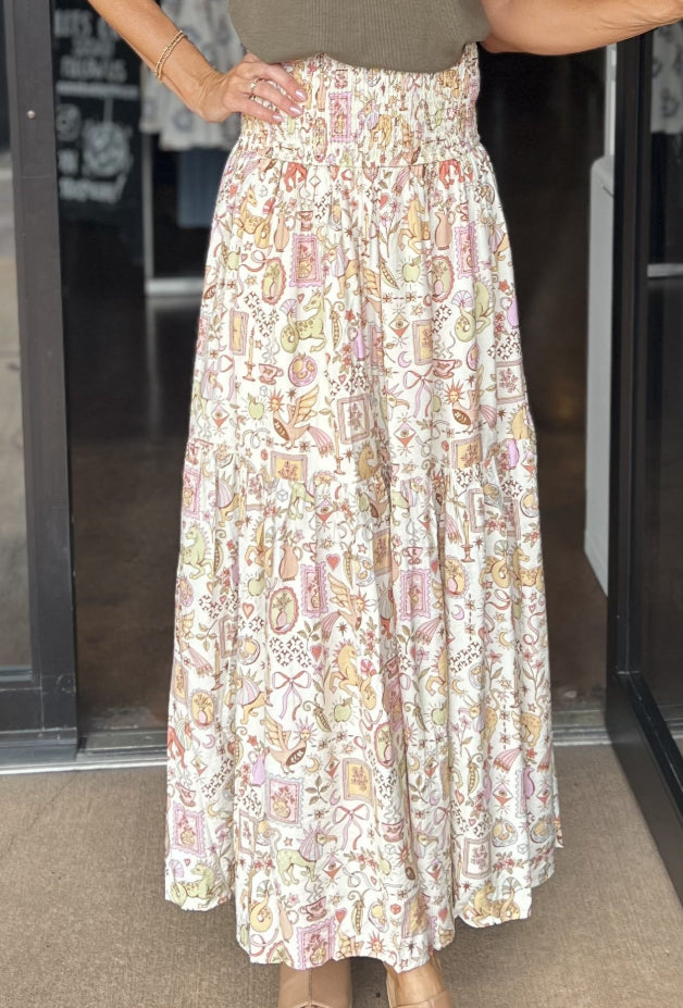 Magical Storybook Smock Maxi Skirt - Ivory
