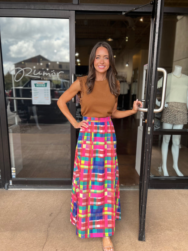 Daphne Skirt - Circus Plaid