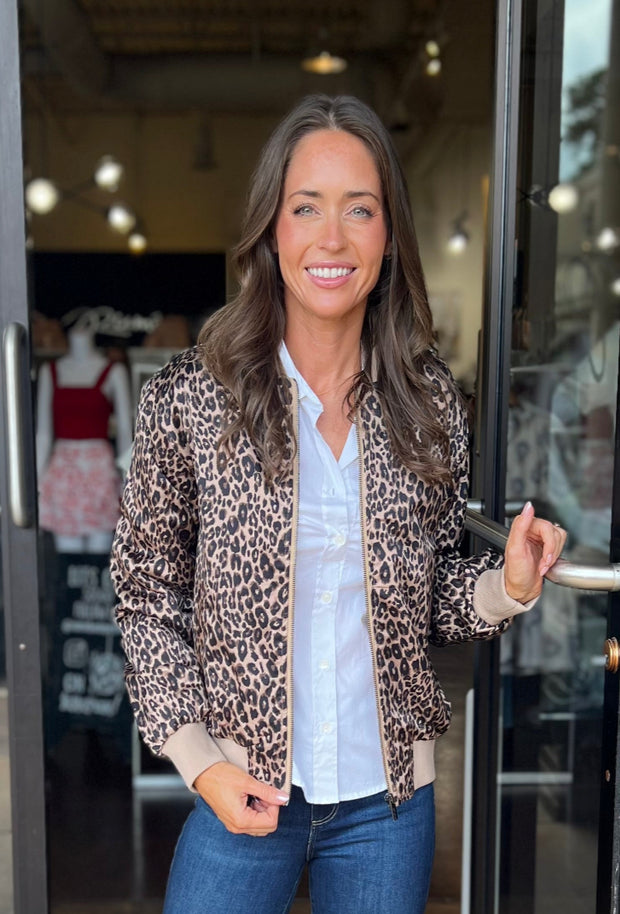Monroe Sateen Bomber - French Kitty