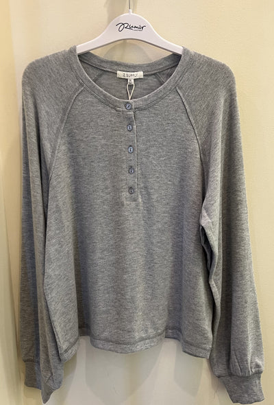 About Town Top - Heather Grey