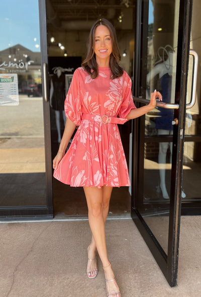 Fallon Swing Dress - Antique Rose