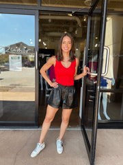 Janina Sleeveless Top - Scarlet