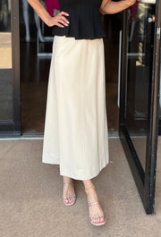 Canvas Midi Skirt - Stone