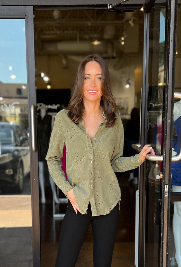 Lolita Long Sleeve Top - Vetiver