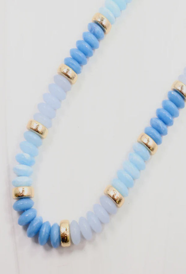 Eye Candy Beaded Necklace - Blue