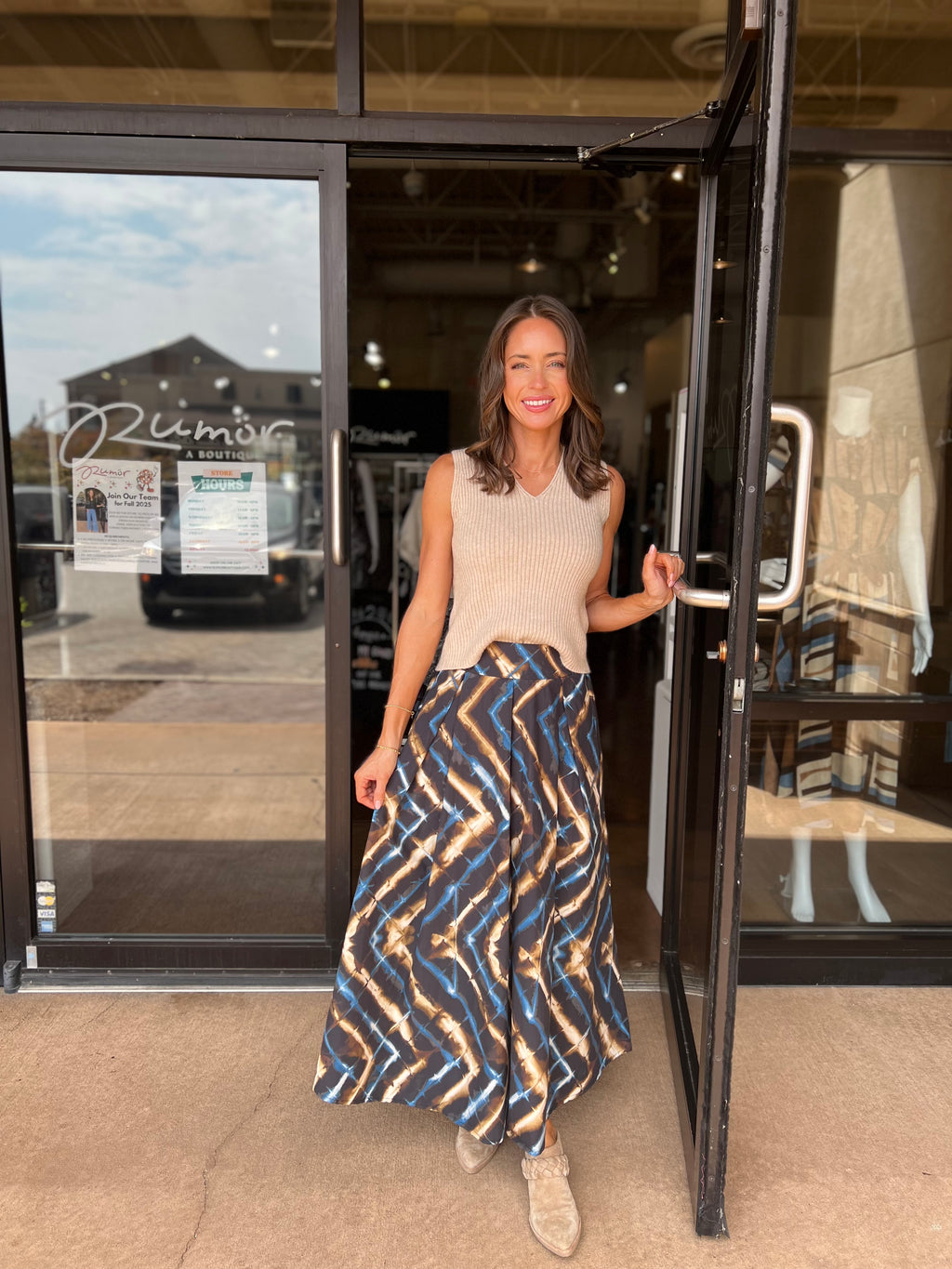 Moxi Midi Skirt - Cobalt