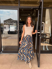 Moxi Midi Skirt - Cobalt