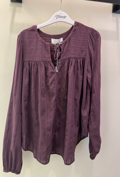 Alessia Long Sleeve Blouse - Fig