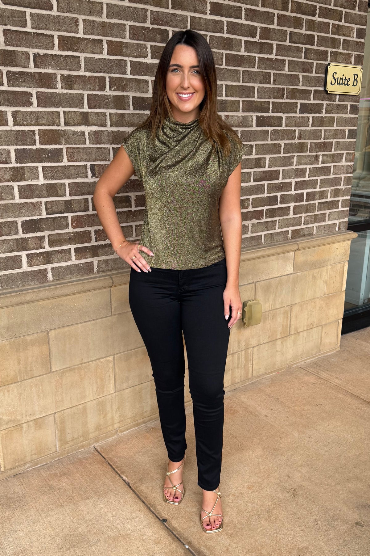 Jamison Asymmetrical Top - Gold
