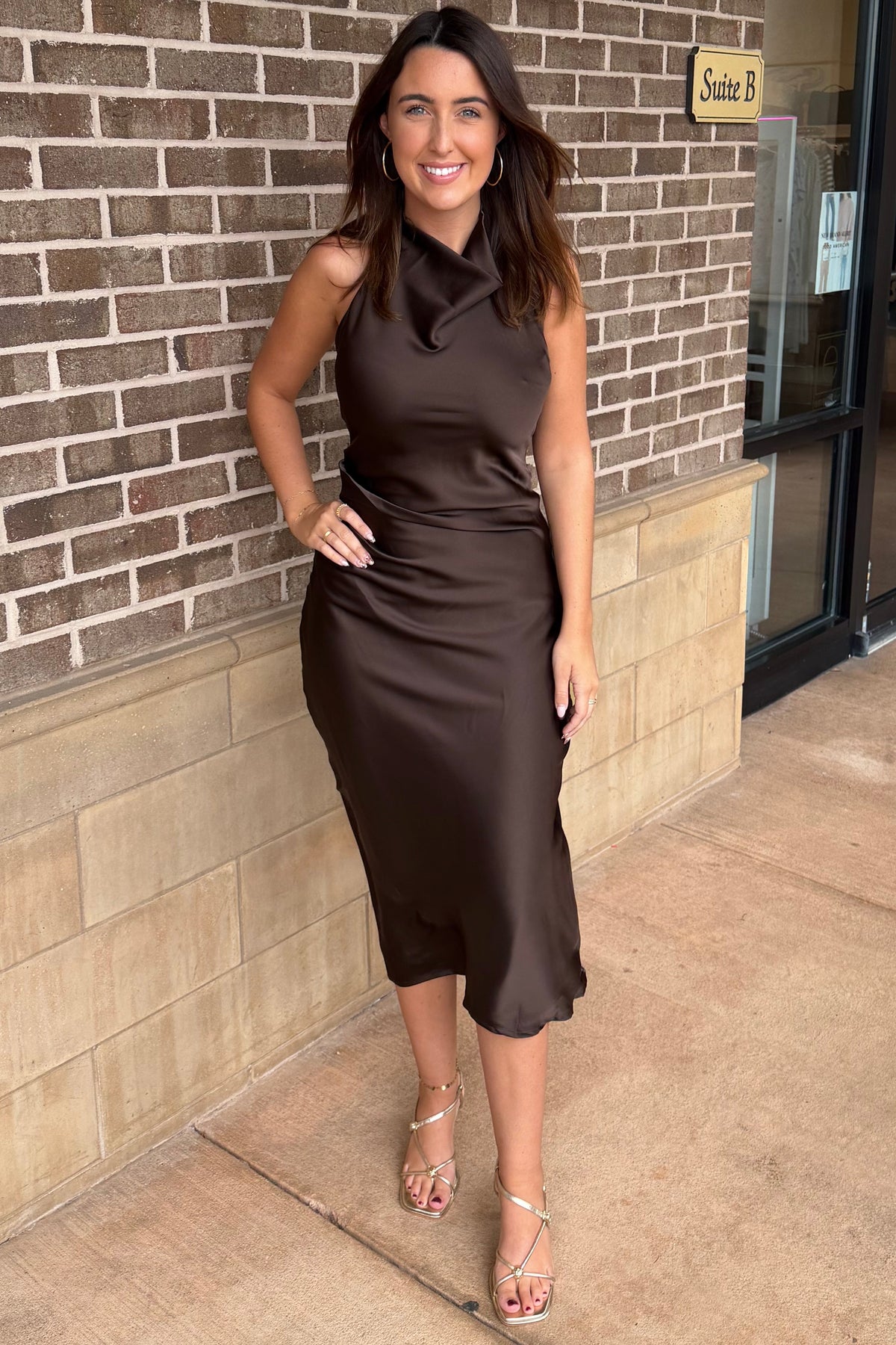 Aly Halter Dress - Sable