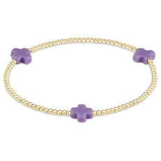 Signature Cross 2mm Gold Bracelet