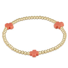 Signature Cross 3mm Gold Bracelet