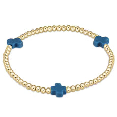 Signature Cross 3mm Gold Bracelet