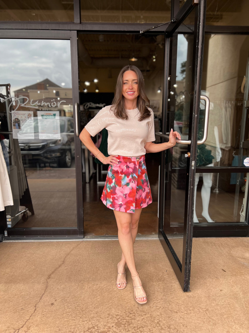 Carrington Reversible Mini Skirt - Gatsby Garden