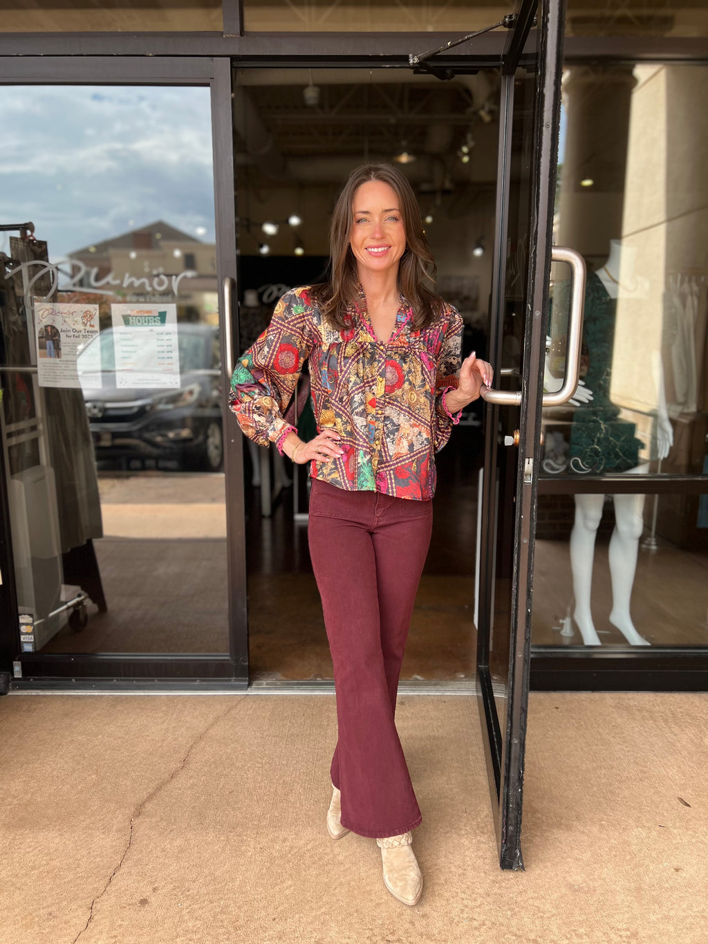 Marlow Skimmer Stitch Pocket - Vintage Dark Oxblood