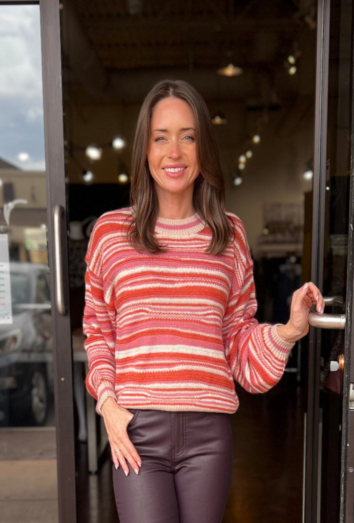 Tati Sweater - Maple Stripes